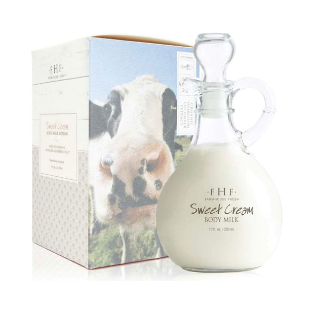Farmhouse Fresh Sweet Cream Body Milk Decorative Cruet 10 oz. Lotion ~ HOLIDAY SALE ~ Limited Quantity