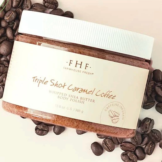Farmhouse Fresh Triple Shot Caramel Whipped Shea Butter Body Polish 12 oz. Jar  ~ HOLIDAY SALE  ~ Limited Quantity