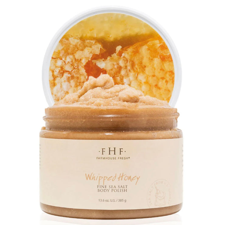 Farmhouse Fresh Whipped Honey Fine Sea Salt Body Scrub 12 oz. Jar  ~ Fall Sale ~ Limited Quantity
