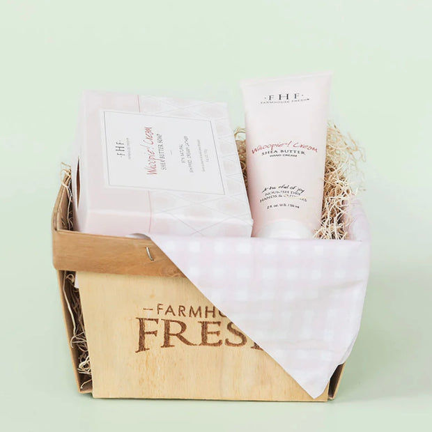 Farmhouse Fresh Whoopie Harvest Gift Basket ~ Shea Butter Hand Cream and Bar Soap