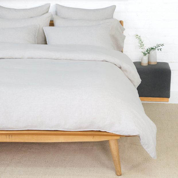 Pom Pom at Home Parker Flax Linen Duvet Cover Set ~ Available in Twin, Queen and King Sizes