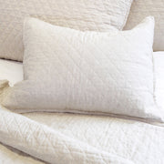 Pom Pom at Home Hampton Flax Linen Diamond Quilted Coverlet and Pillow Shams ~ Available in Twin, Queen and King Sizes
