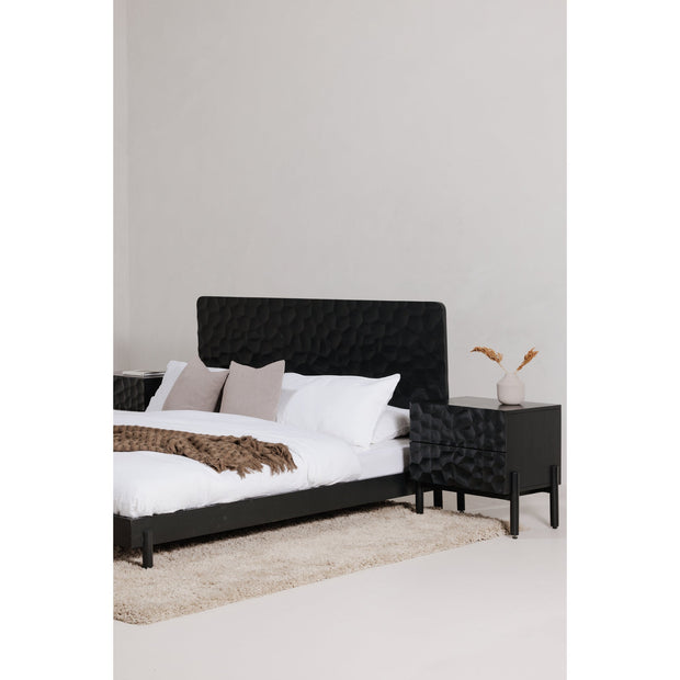 Moe's Home Collection Misaki Black Wood Queen Size Bed