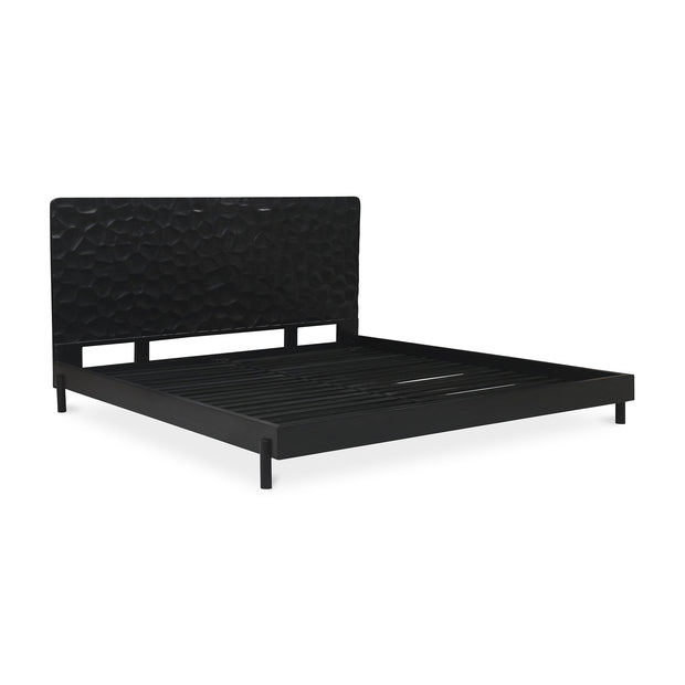 Moe's Home Collection Misaki Black Wood Queen Size Bed