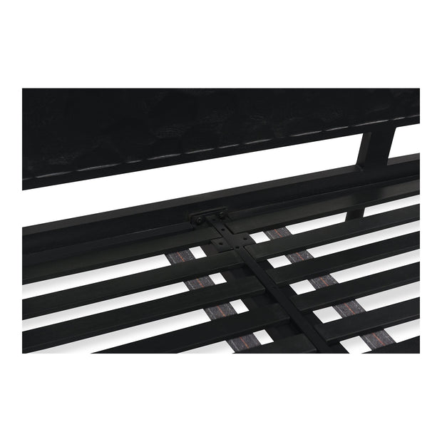 Moe's Home Collection Misaki Black Wood Queen Size Bed