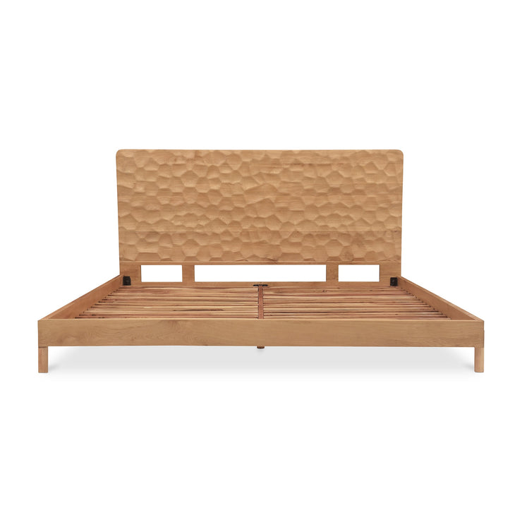 Moe's Home Collection Misaki Natural Wood Queen Size Bed