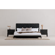 Moe's Home Collection Misaki Black Wood King Size Bed