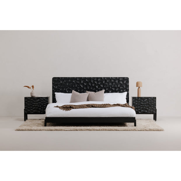 Moe's Home Collection Misaki Black Wood King Size Bed