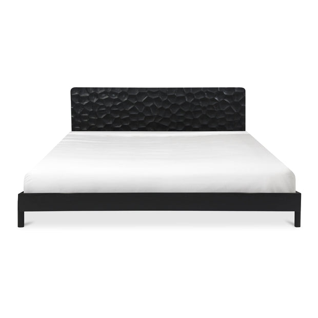 Moe's Home Collection Misaki Black Wood King Size Bed