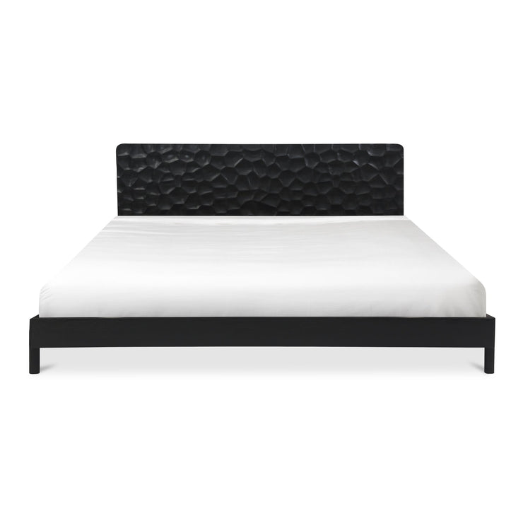 Moe's Home Collection Misaki Black Wood King Size Bed