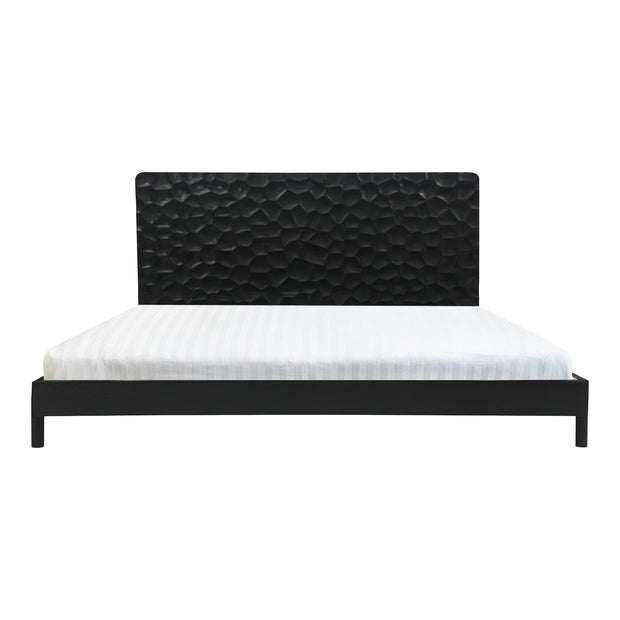 Moe's Home Collection Misaki Black Wood King Size Bed