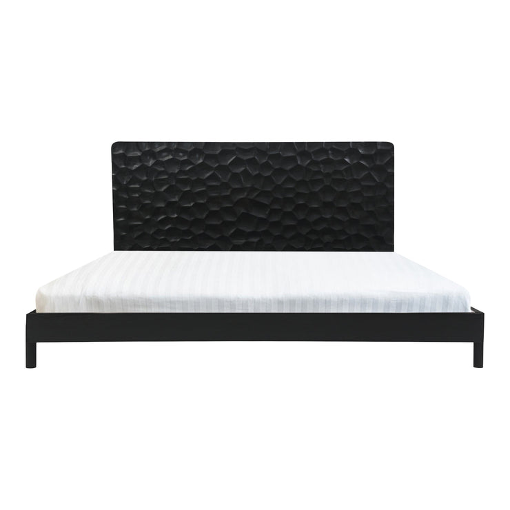 Moe's Home Collection Misaki Black Wood King Size Bed