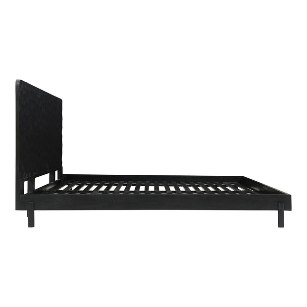 Moe's Home Collection Misaki Black Wood King Size Bed