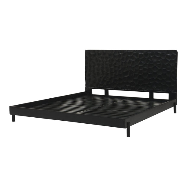 Moe's Home Collection Misaki Black Wood King Size Bed