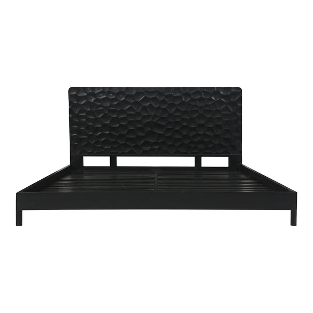Moe's Home Collection Misaki Black Wood King Size Bed