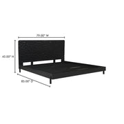 Moe's Home Collection Misaki Black Wood King Size Bed