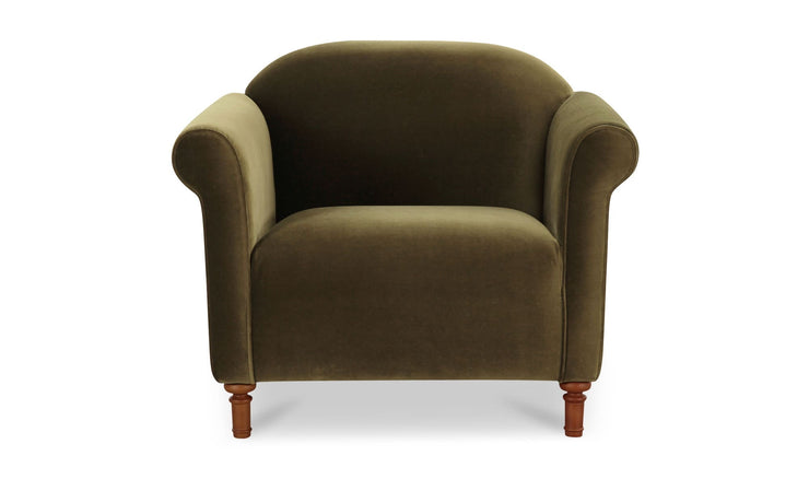 Moe's Home Collection Harmony Green Faux Mohair Accent Chair