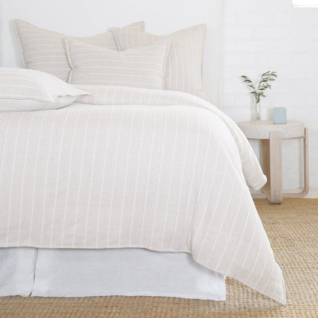 Pom Pom at Home Henley Oat & Ivory Striped Duvet Cover and Pillow Shams ~ Available in Twin, Queen and King Sizes