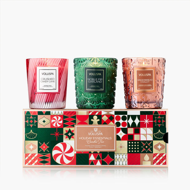 Voluspa Holiday Essentials Classic Candle Trio ~ 6.5 oz. each ~ HOLIDAY SALE  ~ Limited Quantity