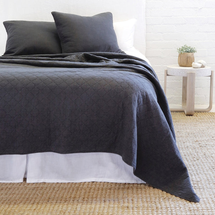 Pom Pom at Home Huntington Midnight Coverlet and Euro Shams ~ Available in Queen and King Sizes
