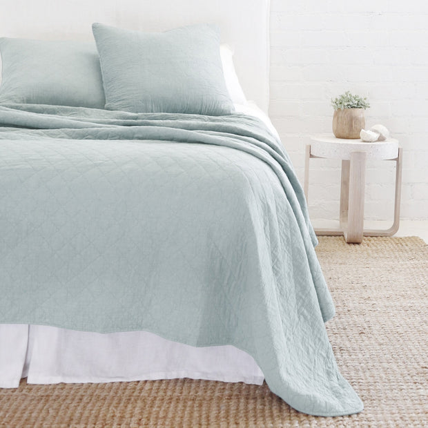 Pom Pom at Home Huntington Sea Glass Coverlet and Euro Shams ~ Available in Queen and King Sizes
