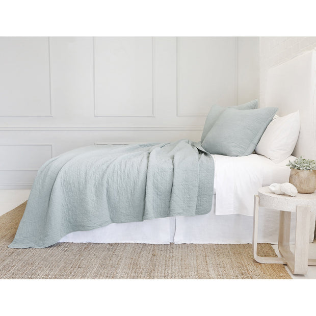 Pom Pom at Home Huntington Sea Glass Coverlet and Euro Shams ~ Available in Queen and King Sizes