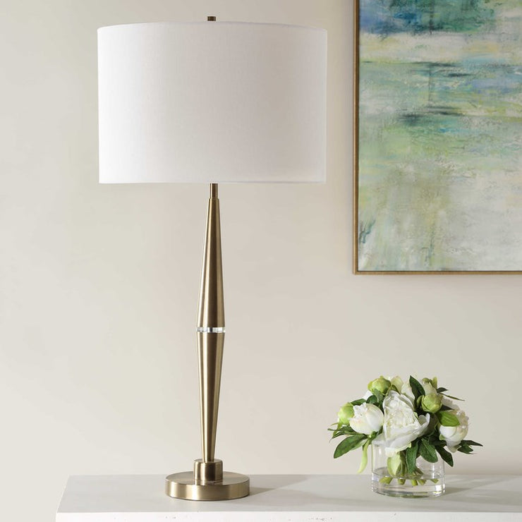 Casa Bella Living Timeless Metal Lamp Finished in Antique Brass Table Lamp