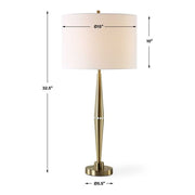 Casa Bella Living Timeless Metal Lamp Finished in Antique Brass Table Lamp