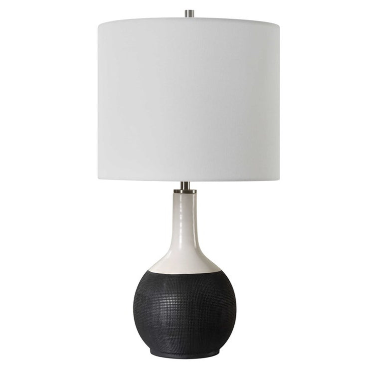 Casa Bella Living Chalk White and Black Combination Accent Lamp
