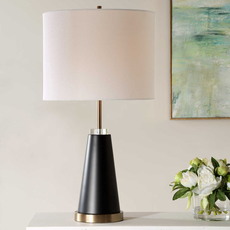 Casa Bella Living Modern Silhouette With Black Finishes And Antique Brass Accents