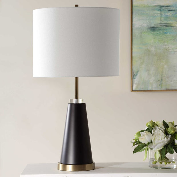 Casa Bella Living Modern Silhouette With Black Finishes And Antique Brass Accents