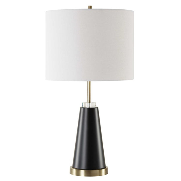 Casa Bella Living Modern Silhouette With Black Finishes And Antique Brass Accents