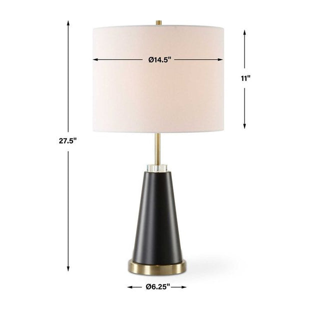 Casa Bella Living Modern Silhouette With Black Finishes And Antique Brass Accents