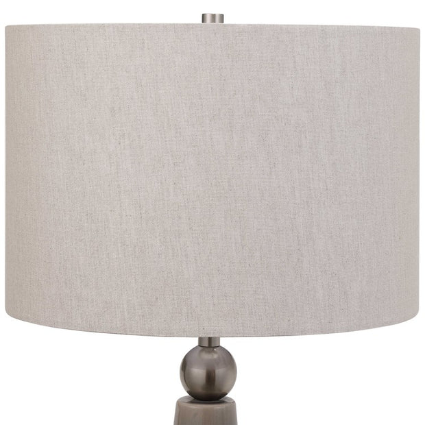 Casa Bella Living Gray Wavy Lines Ceramic Table Lamp