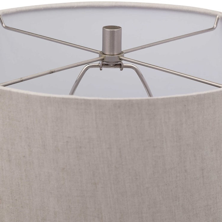 Casa Bella Living Gray Wavy Lines Ceramic Table Lamp
