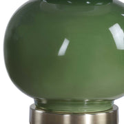 Casa Bella Living Dark Green Glazed Ceramic Lamp