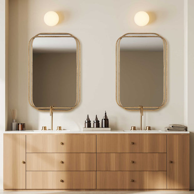 Casa Bella Living Overlapping Metal Frames Brushed in Gold Mirror