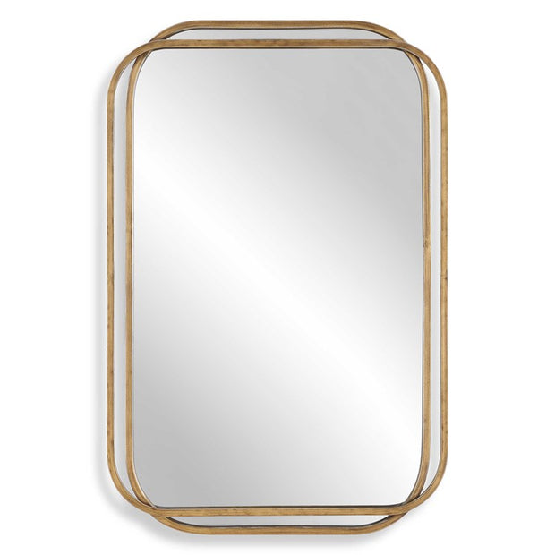 Casa Bella Living Overlapping Metal Frames Brushed in Gold Mirror