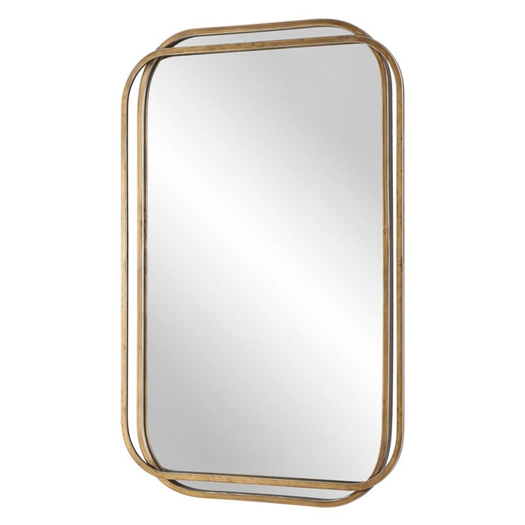 Casa Bella Living Overlapping Metal Frames Brushed in Gold Mirror