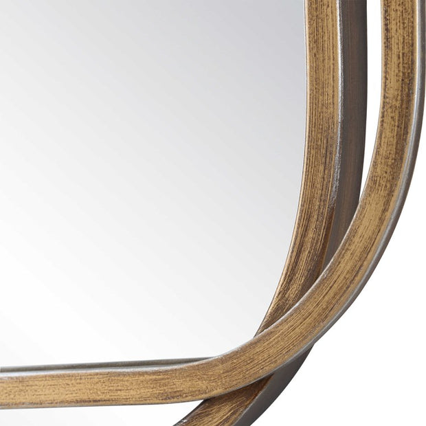 Casa Bella Living Overlapping Metal Frames Brushed in Gold Mirror