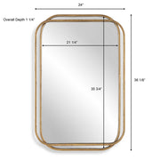 Casa Bella Living Overlapping Metal Frames Brushed in Gold Mirror