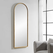 Casa Bella Living Metal Arched Mirror Finished In Antique Gold