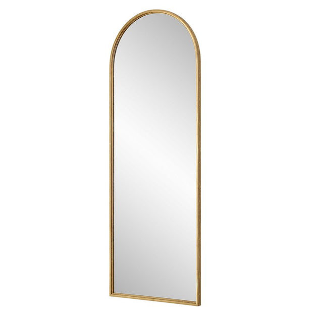 Casa Bella Living Metal Arched Mirror Finished In Antique Gold