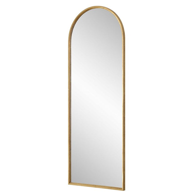 Casa Bella Living Metal Arched Mirror Finished In Antique Gold