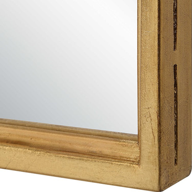 Casa Bella Living Metal Arched Mirror Finished In Antique Gold