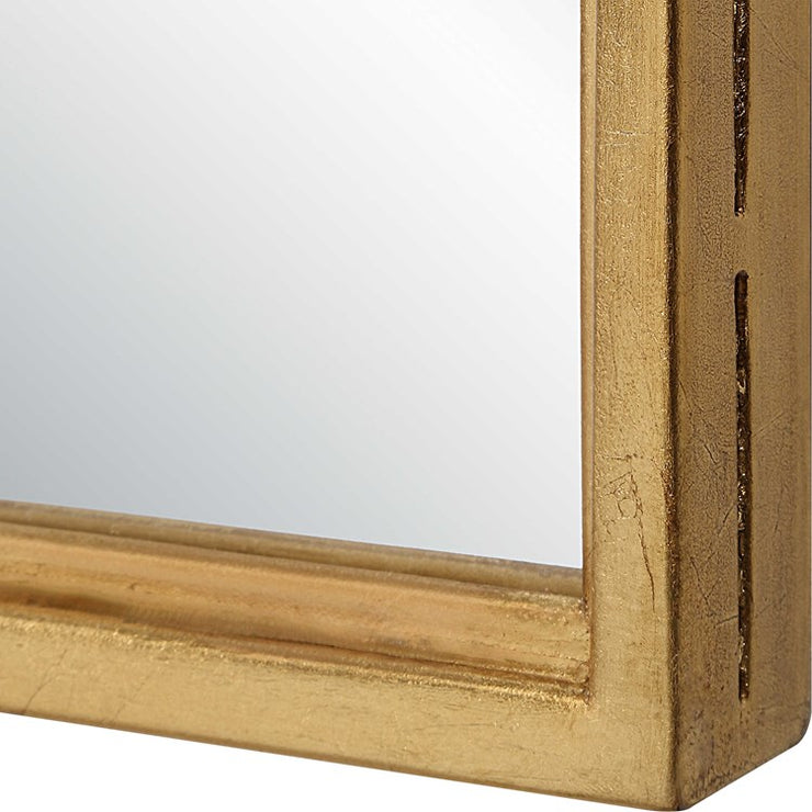 Casa Bella Living Metal Arched Mirror Finished In Antique Gold