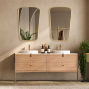 Casa Bella Living Gold Leaf Finished Softly Curved Mirror