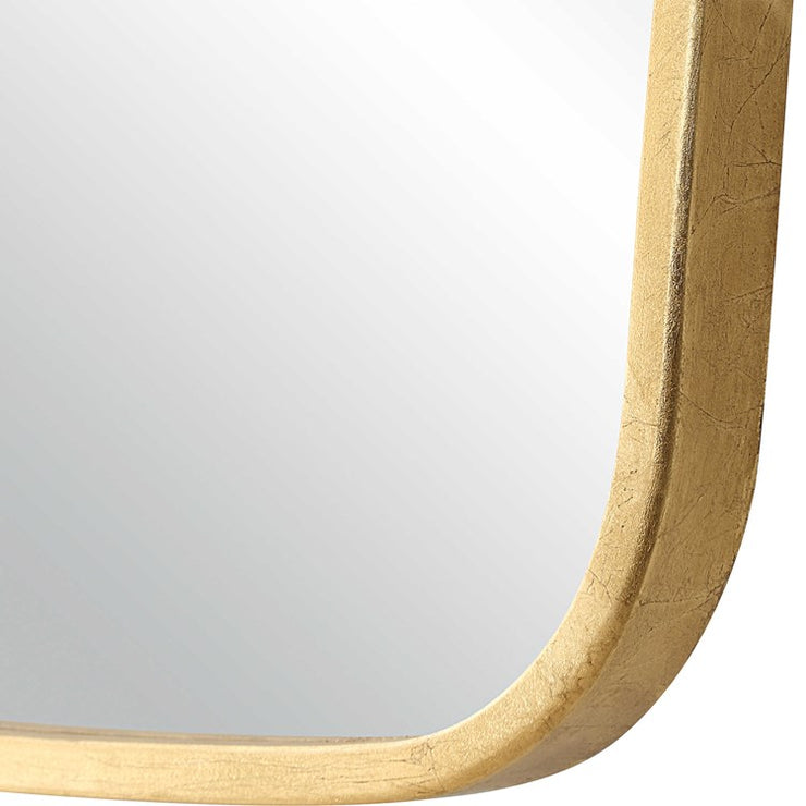 Casa Bella Living Gold Leaf Finished Softly Curved Mirror