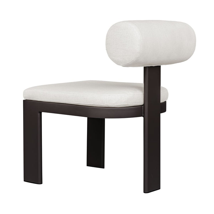 Uttermost Bolster Back Oyster White Upholstered Outdoor Dining Chair