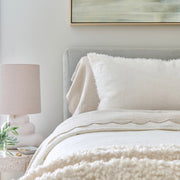 Pom Pom at Home Kelly Flax Linen Scalloped Sheet Set ~ Available in Queen and King Sizes